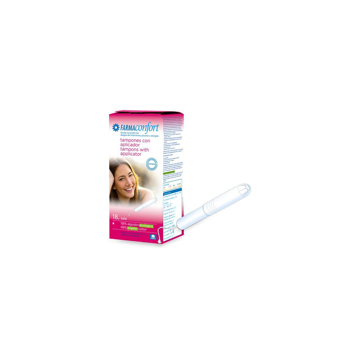 FARMACONFORT TAMPONES ALGODON MINI 18 UNIDADES