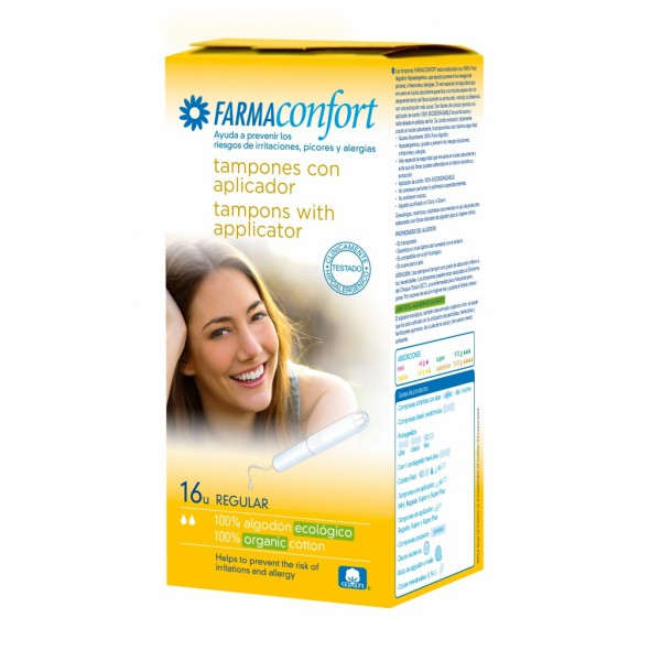 FARMACONFORT TAMPONES ALGODON REGULAR 16 UNIDADES