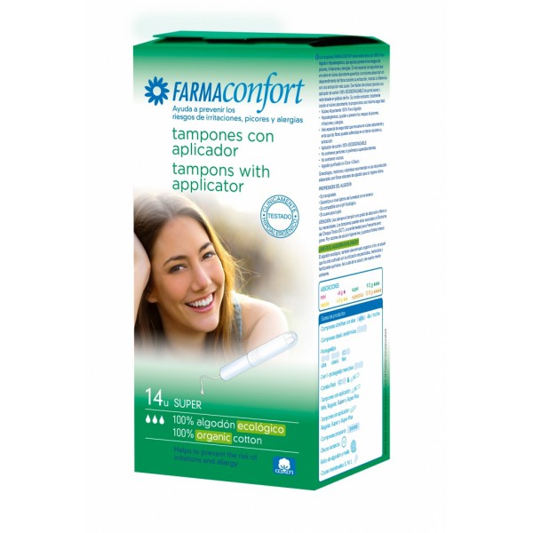 FARMACONFORT TAMPONES ALGODON SUPER 14 UNIDADES