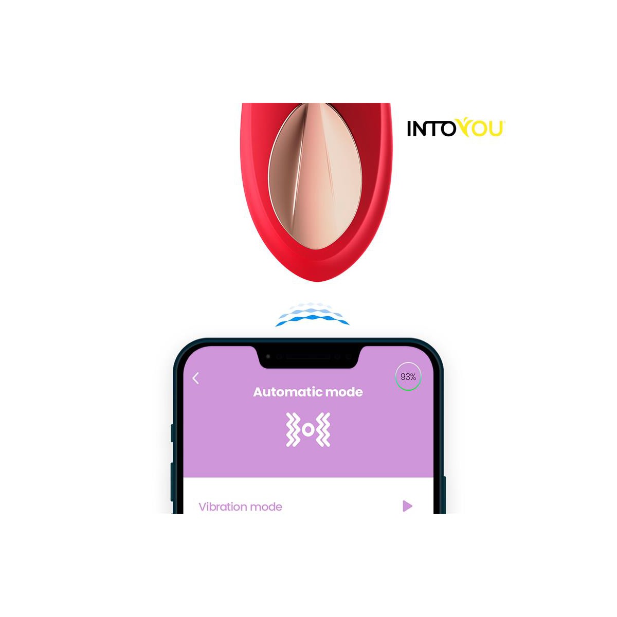 Vibrador de Braguita con APP Silicona Rojo