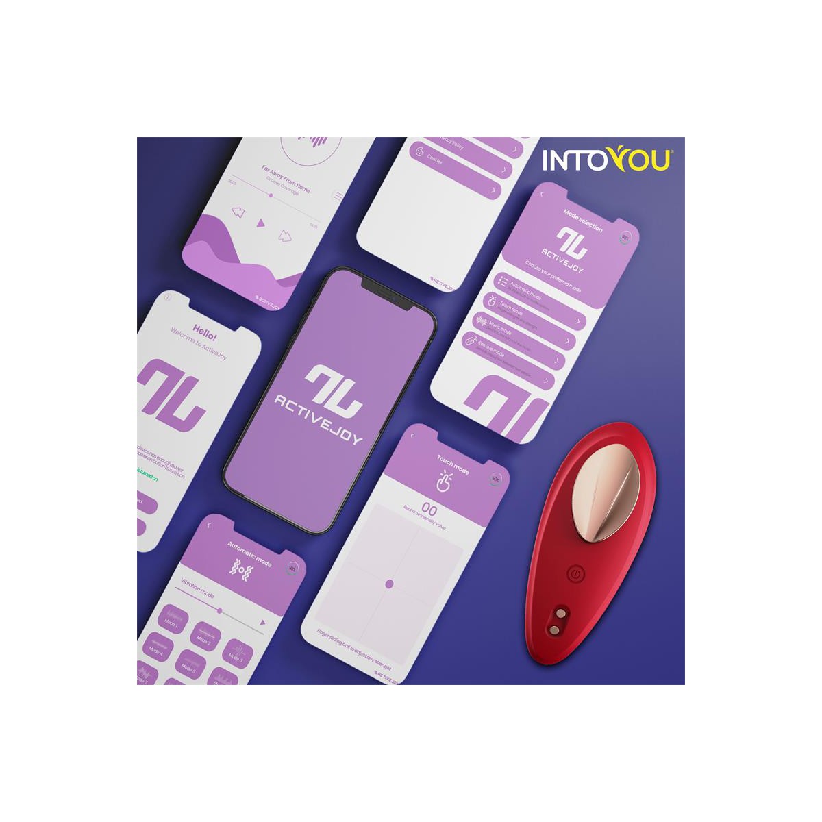 Vibrador de Braguita con APP Silicona Rojo