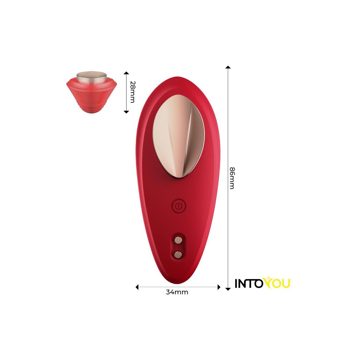 Vibrador de Braguita con APP Silicona Rojo