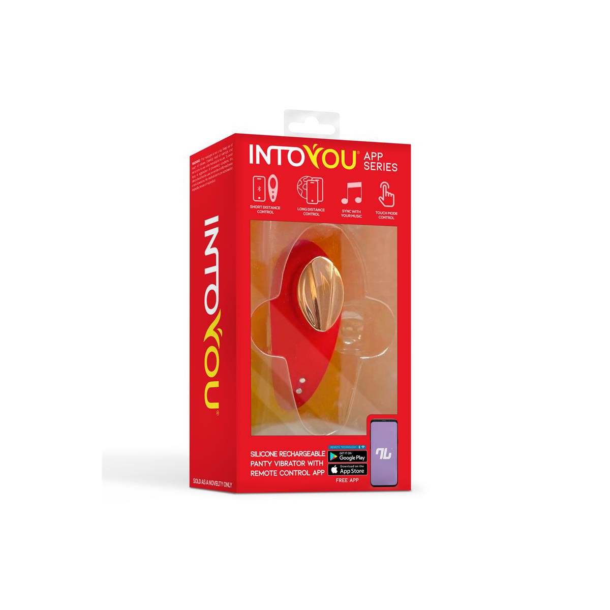 Vibrador de Braguita con APP Silicona Rojo