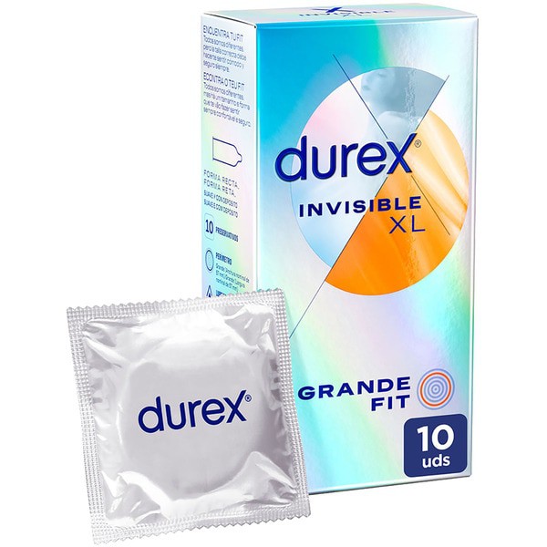 DUREX INVISIBLE XL 10 PRESERVATIVOS