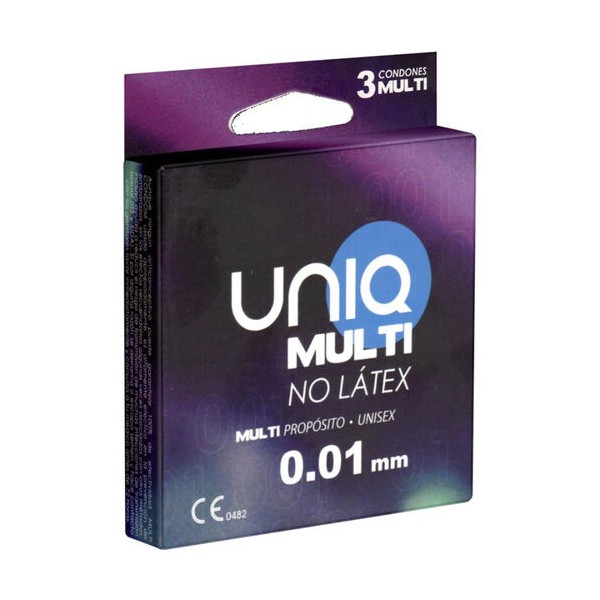 UNIQ MULTI PRESERVATIVOS UNISEX SIN LATEX 3 UNIDADES