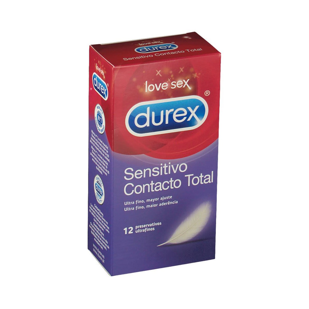 durex sensitivo contacto total preservativos 12