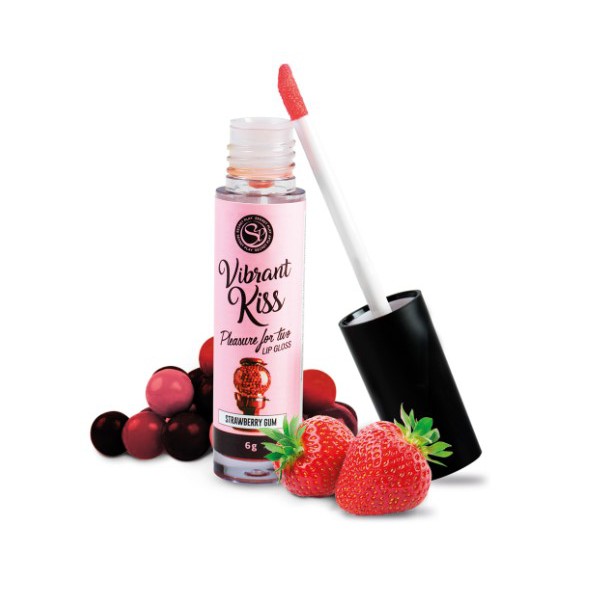LIP GLOSS VIBRANT KISS  SABOR CHICLE DE FRESA 2