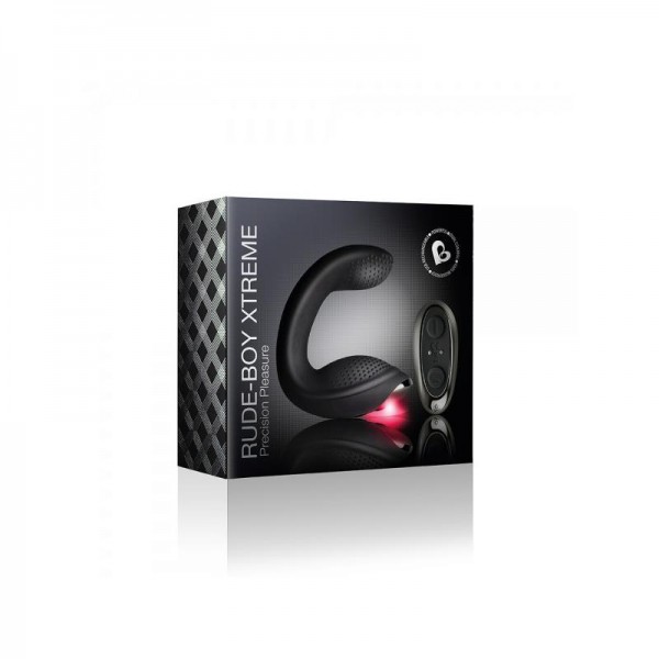 ROCKSOFF Estimulador Prostático Rude-Boy Xtreme Control Remoto Negro