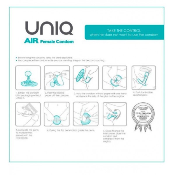 Preservativos Femeninos UNIQ sin Látex 3 Unidades