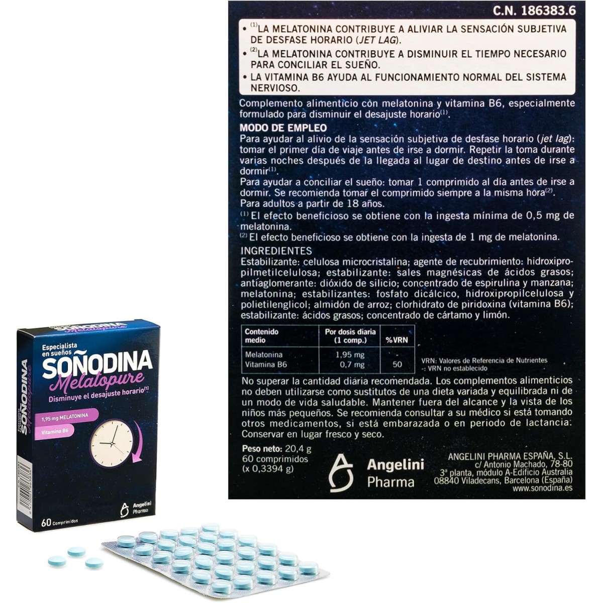 SOÑODINA MELATOPURE 60 COMPRIMIDOS