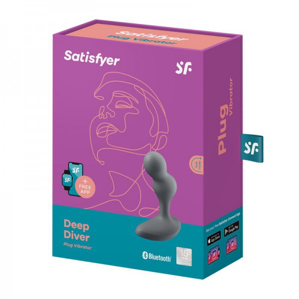Deep Diver Plug Anal con Vibración APP Satisfyer Connect 2