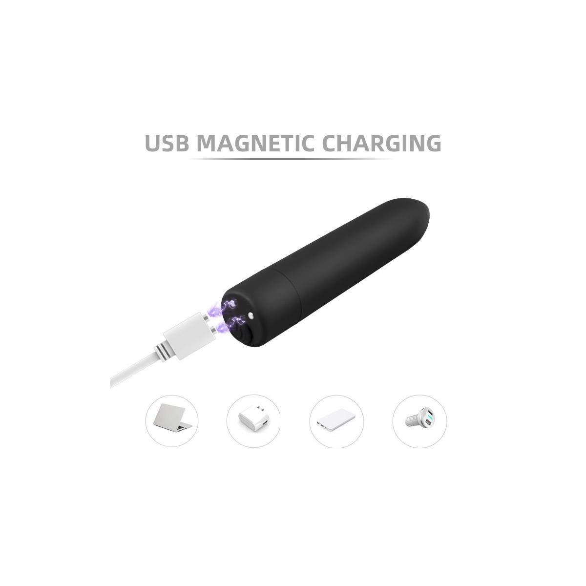 Magny Bala Vibradora Recargable USB Magnético