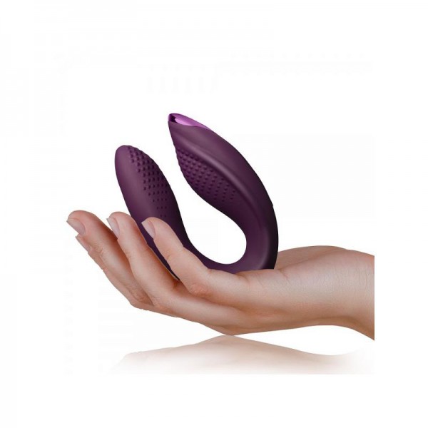 Vibrador para Parejas Rock-Chick Diva Púrpura
