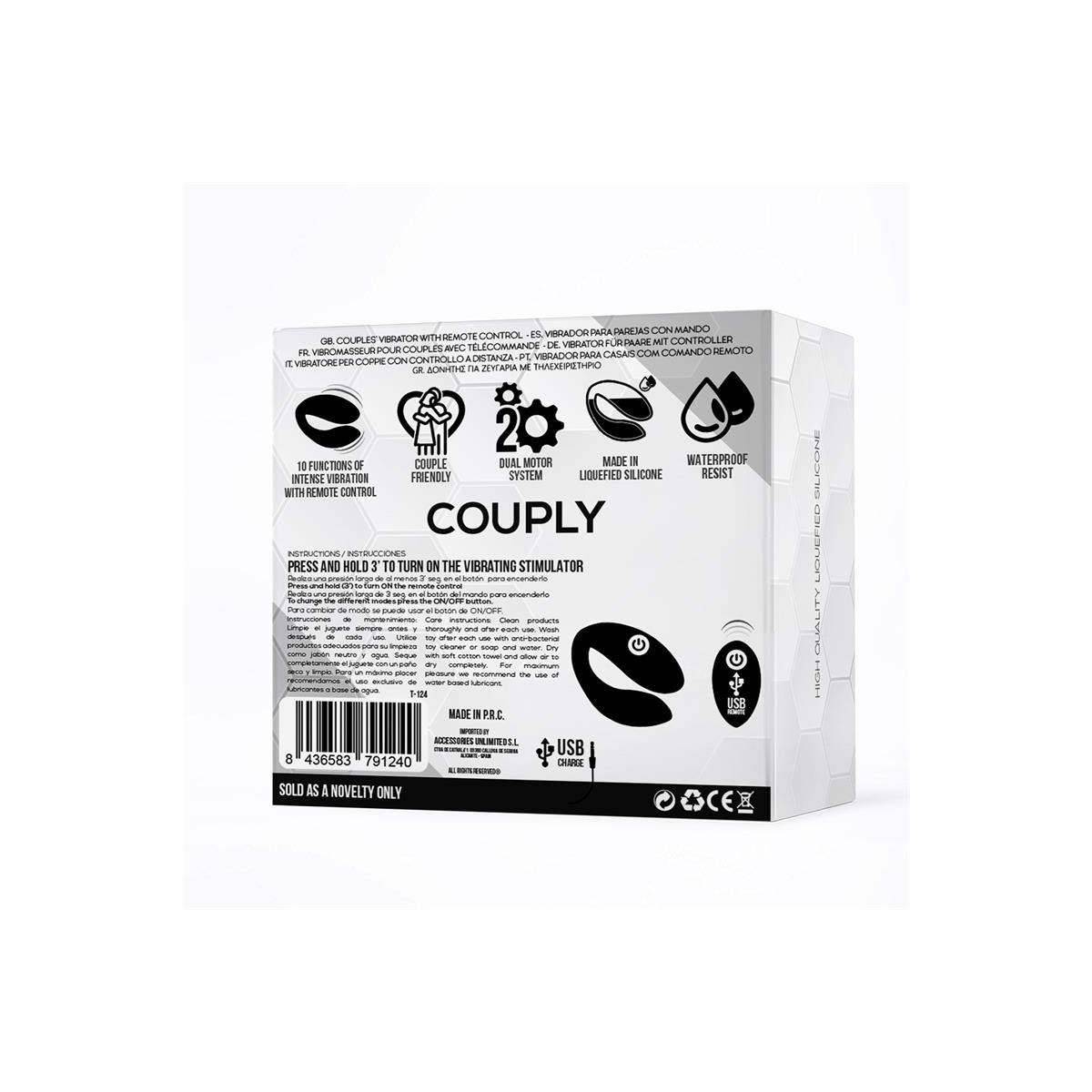 Couply Juguete para Parejas con Control Remoto USB