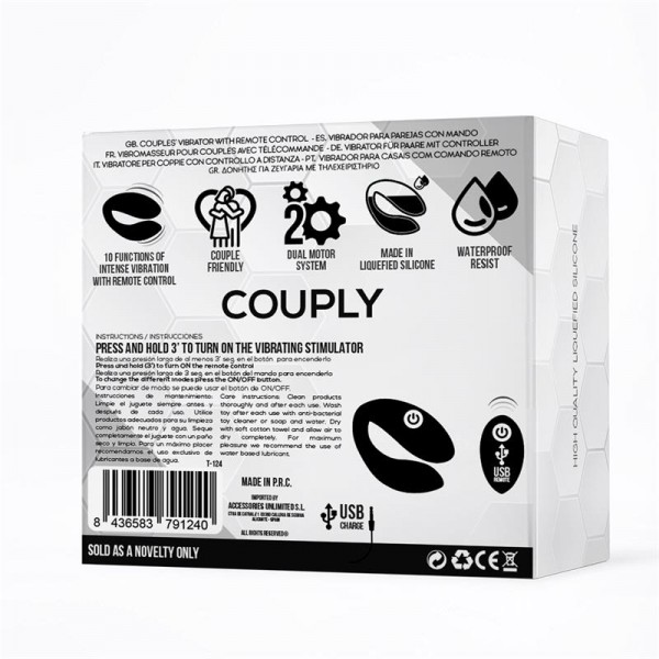 Couply Juguete para Parejas con Control Remoto USB