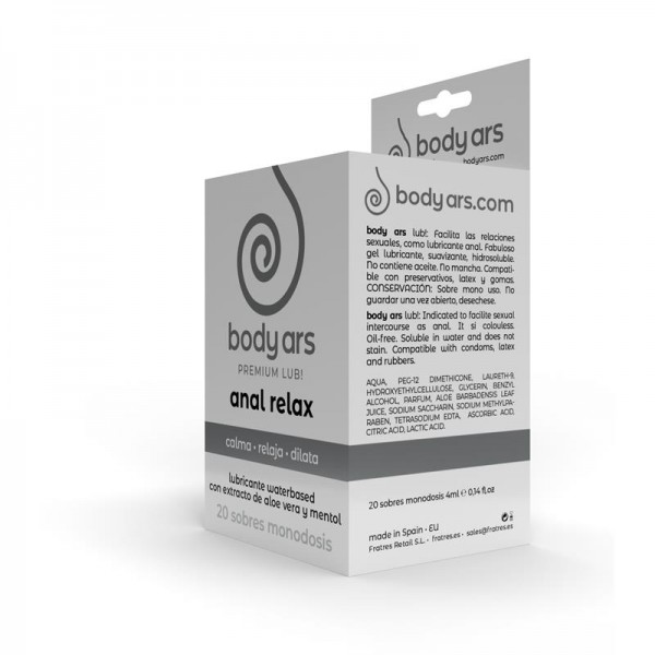 BODY ARS Monodosis Gel Relajante Anal Base Agua 20 x 4 ml