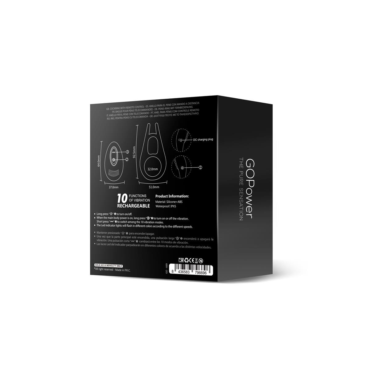 GOPOWER Keylo Anillo para el Pene